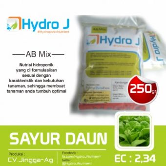 Jual Nutrisi Hidroponik  AB Mix Sayuran Daun Hydro J 500 ml 