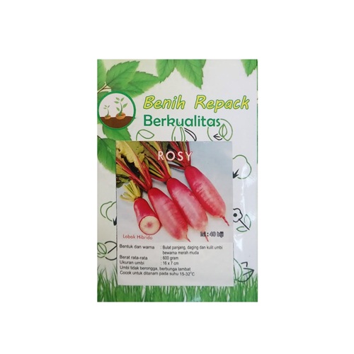 jual benih lobak rosy  biji repack kys bibitbungacom