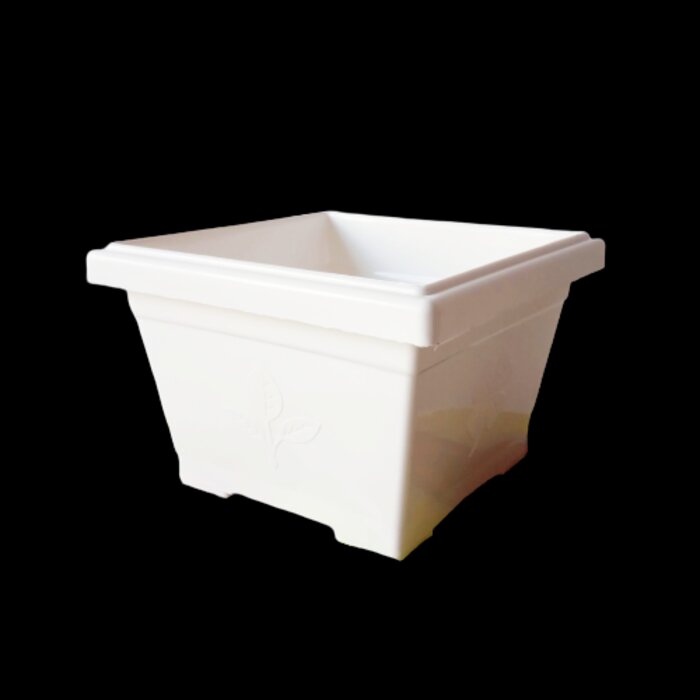 Jual Pot  Segi  Hias 20 SP Putih Kotak 15cm 15 cm Persegi 