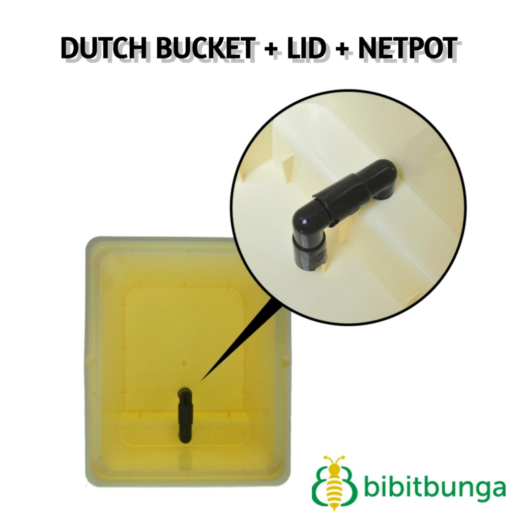 Jual Ember + Tutup + Netpot Dutch Bucket Net Pot Sistem Hidroponik